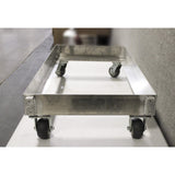 The Double Chill Tray Dolly by Prairie View Industries is heavy-duty and ideal for cook/chill systems. Flow-through open base designed for maximum circulation. Sturdy aluminum construction. Quiet ride 4" x 2" casters, 450 lbs. capacity each. Sold as is, no handle. 22¾” W x 10” H x 39” L