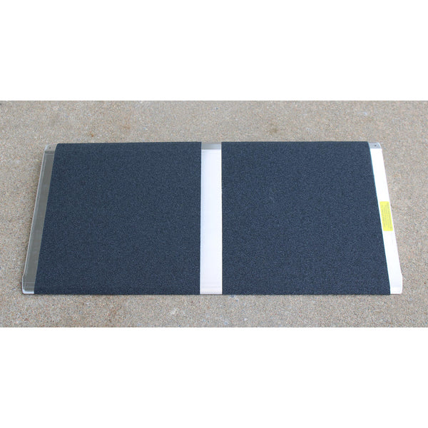 The TH1632 threshold ramp by Prairie View Industries is ideal for doors that swing in. Features anti-slip high traction surface. Easy installation. For threshold height: 1½”-2”; Length: 16”; Width: 32”;