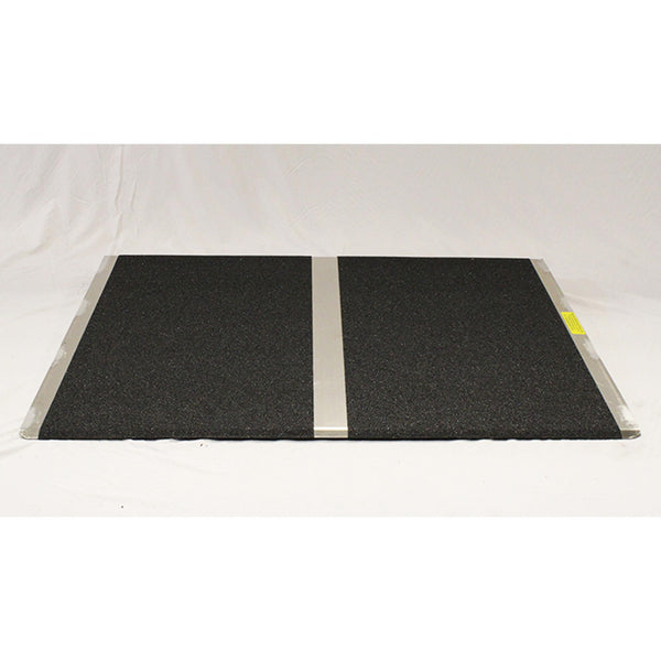 The TH2432 threshold ramp by Prairie View Industries features an anti-slip high traction surface. Easy installation. Ideal for doors that swing in. For threshold height: 2”-4”; Length: 24”; Width: 32”;